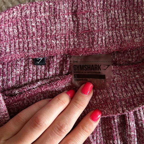 GymShark knit sweats, high waist heathered pink, size small - Picture 3 of 3